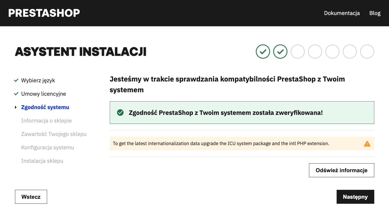Krok 3: zgodność systemu
